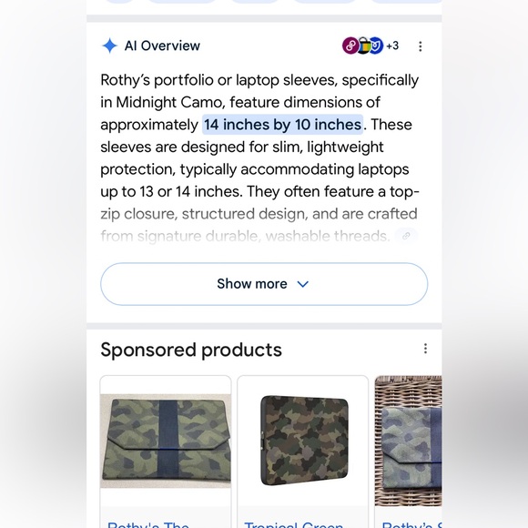 Camo Laptop Sleeve Rothy’s - Picture 7 of 7